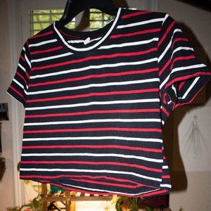 Striped Parisienne-Style Crop Top